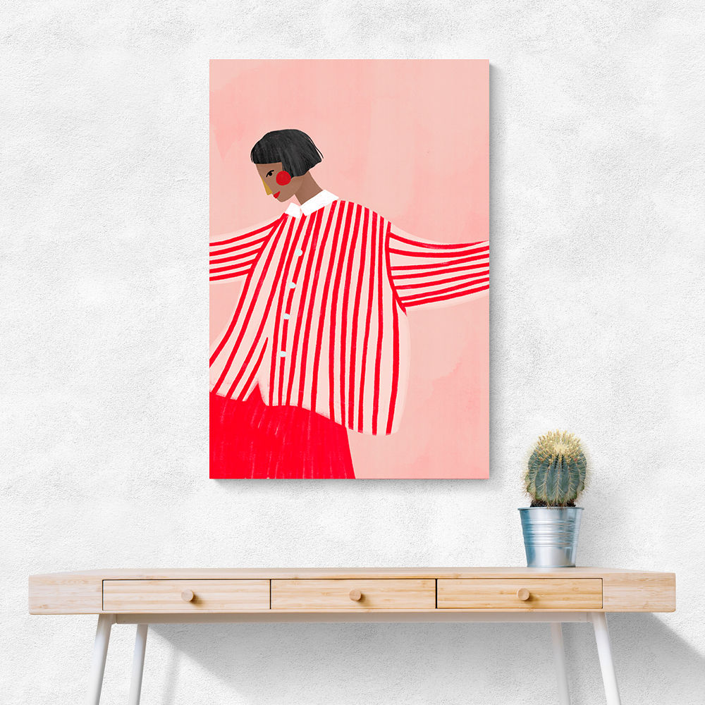 The Woman With the Red Stripes
