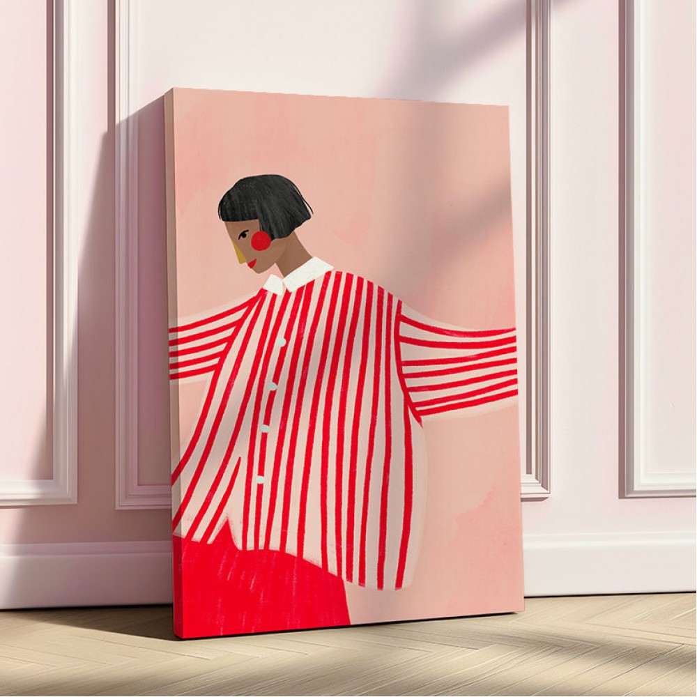 The Woman With the Red Stripes