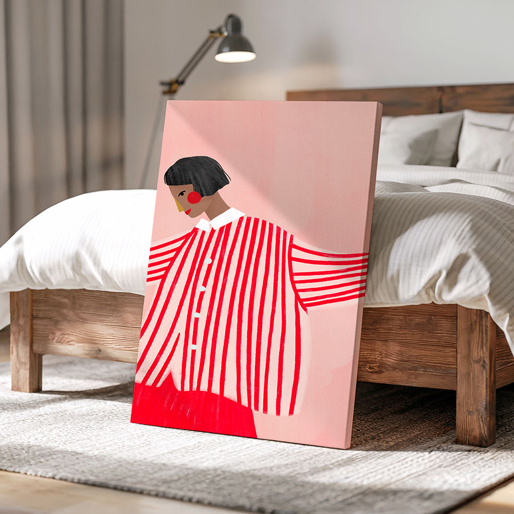The Woman With the Red Stripes