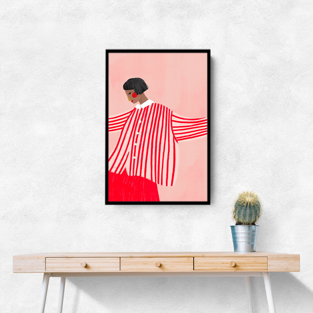 The Woman With the Red Stripes