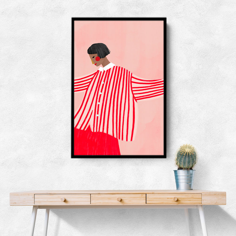 The Woman With the Red Stripes