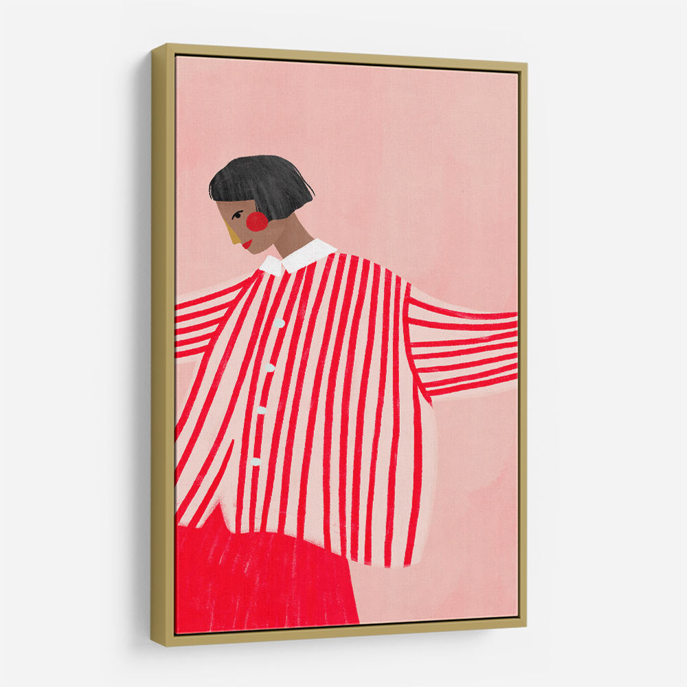 The Woman With the Red Stripes
