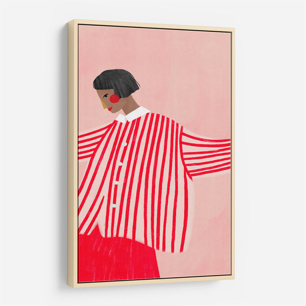 The Woman With the Red Stripes