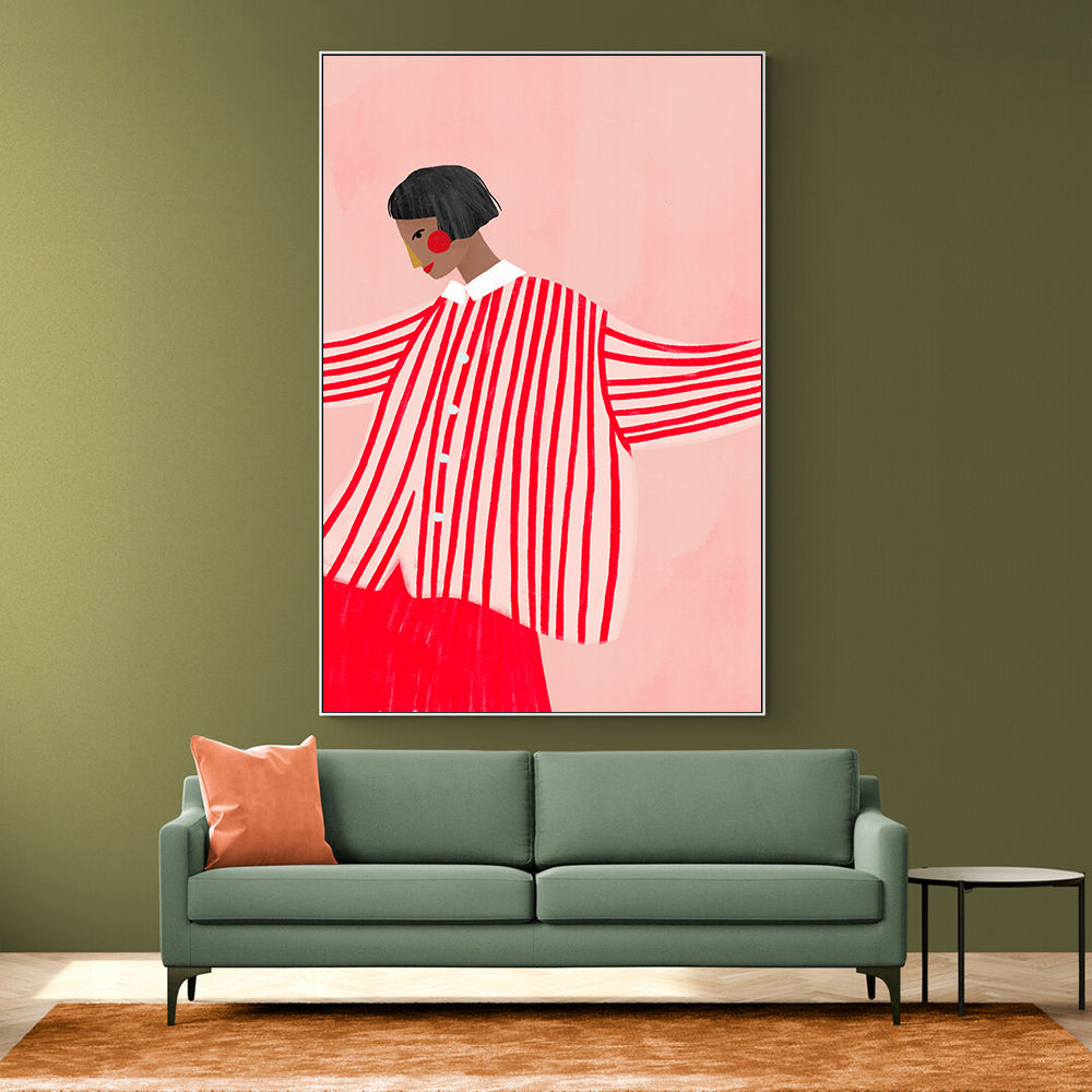 The Woman With the Red Stripes