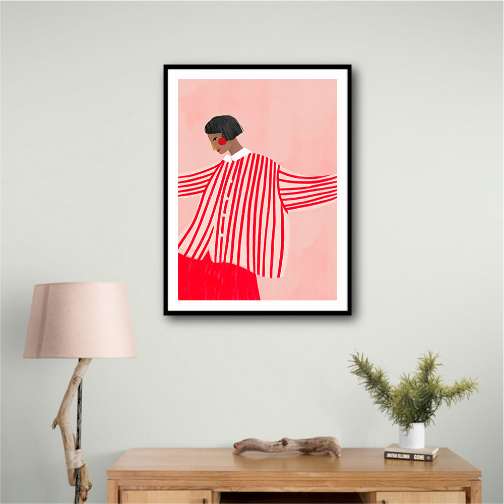 The Woman With the Red Stripes