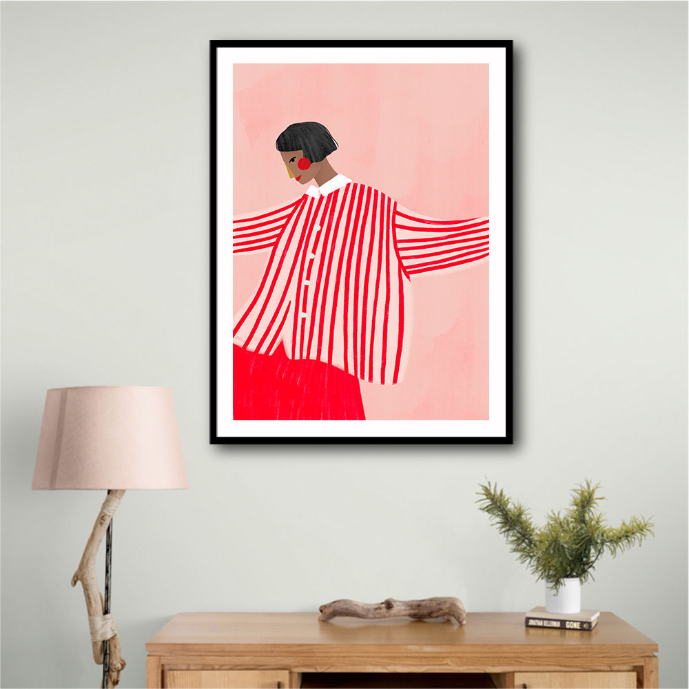The Woman With the Red Stripes