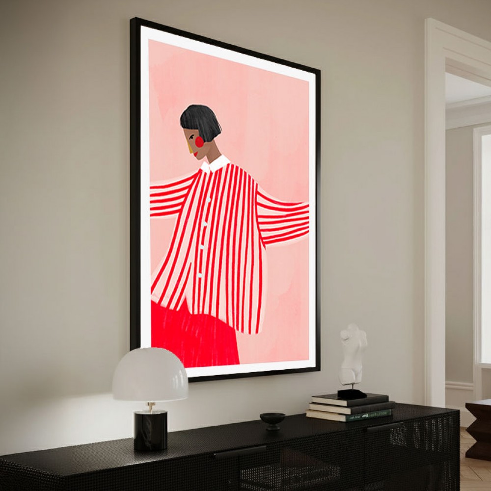 The Woman With the Red Stripes