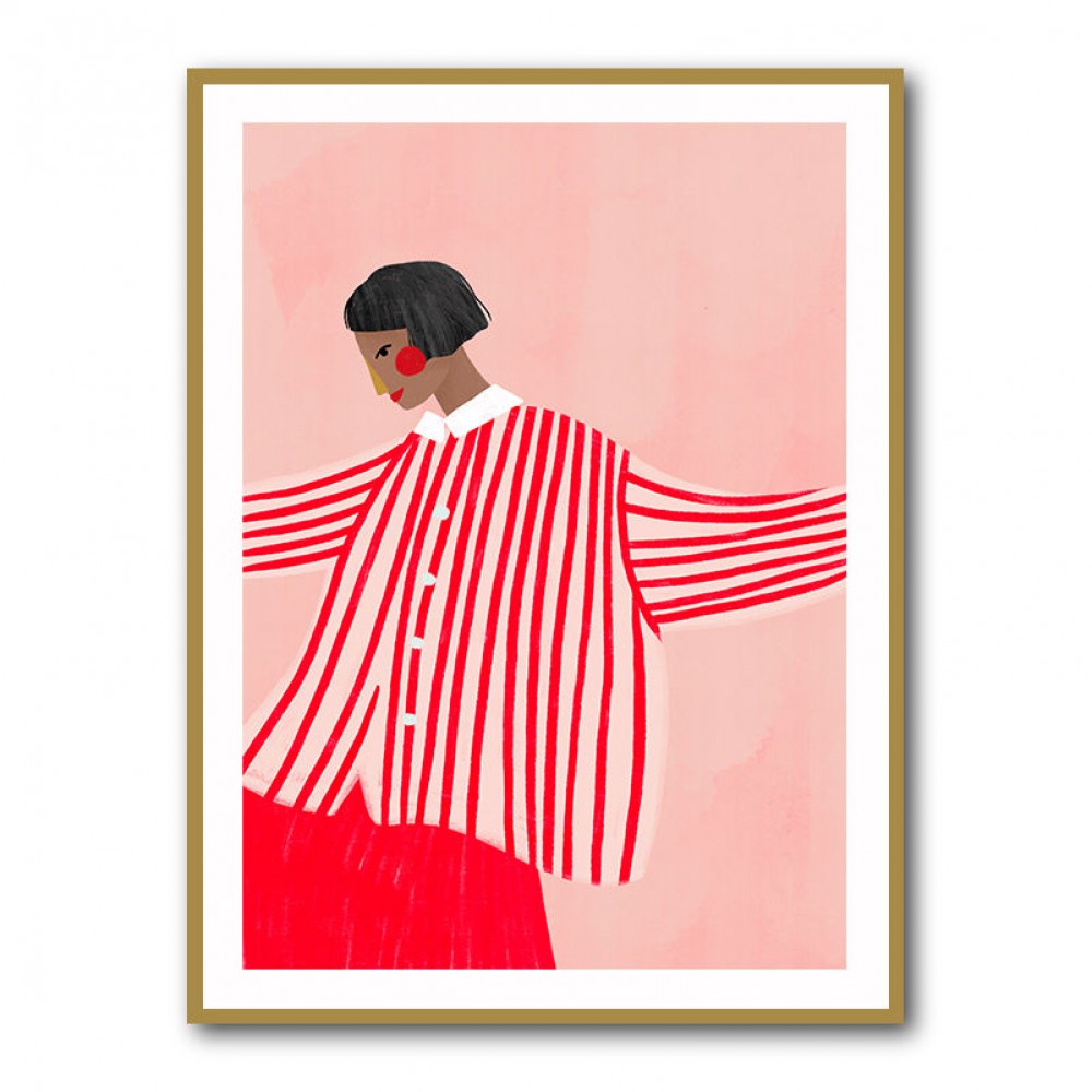 The Woman With the Red Stripes