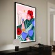 Woman Walking in Flower Garden