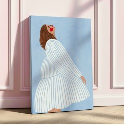 The Woman With the Blue Stripes