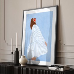 The Woman With the Blue Stripes