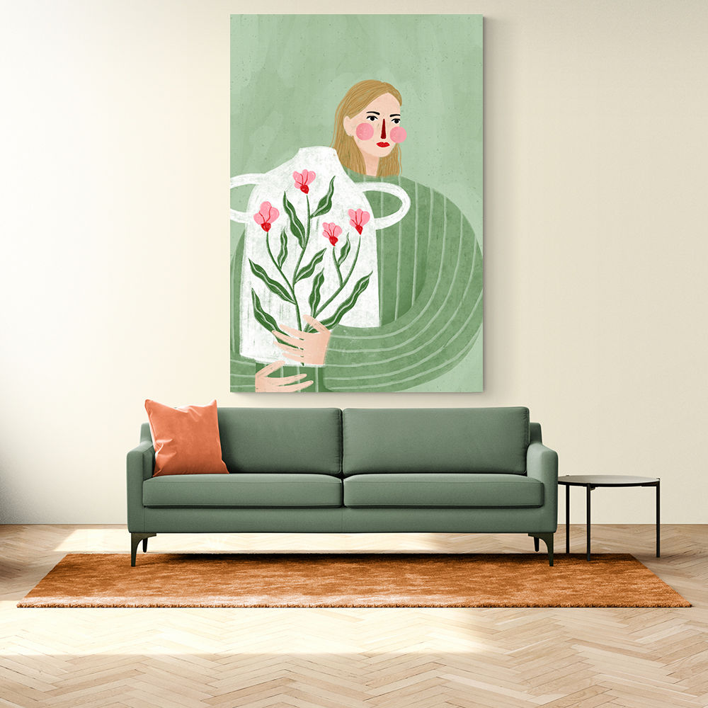 The Woman With Pink Vase