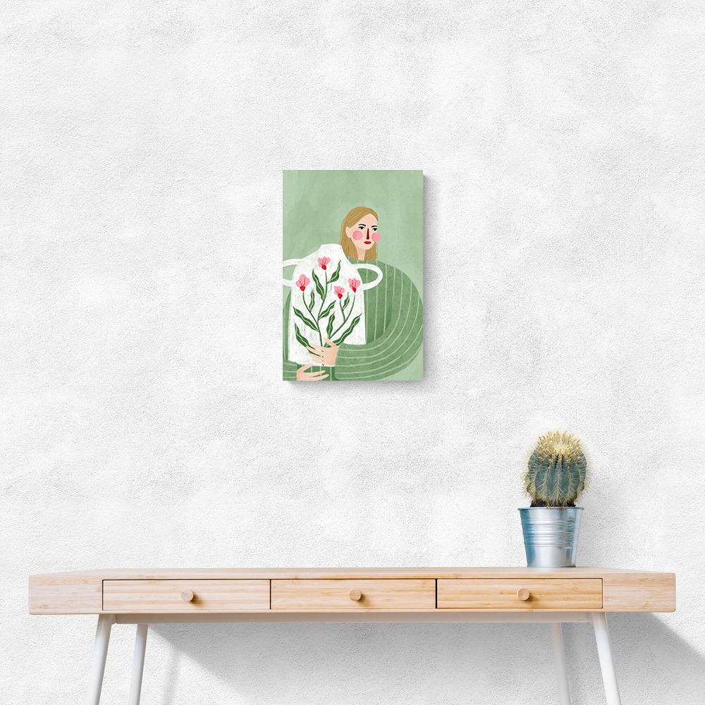 The Woman With Pink Vase