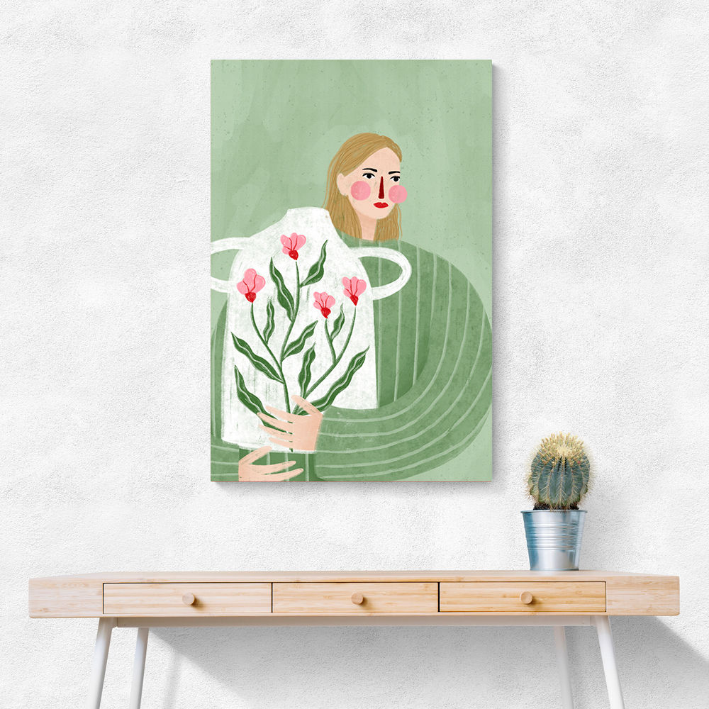 The Woman With Pink Vase