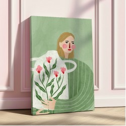 The Woman With Pink Vase