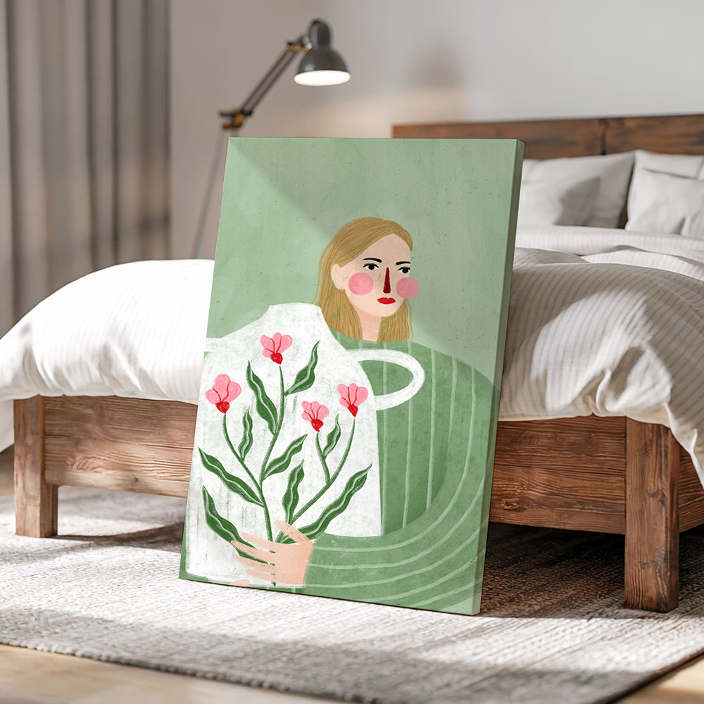 The Woman With Pink Vase
