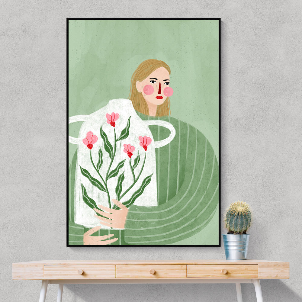 The Woman With Pink Vase