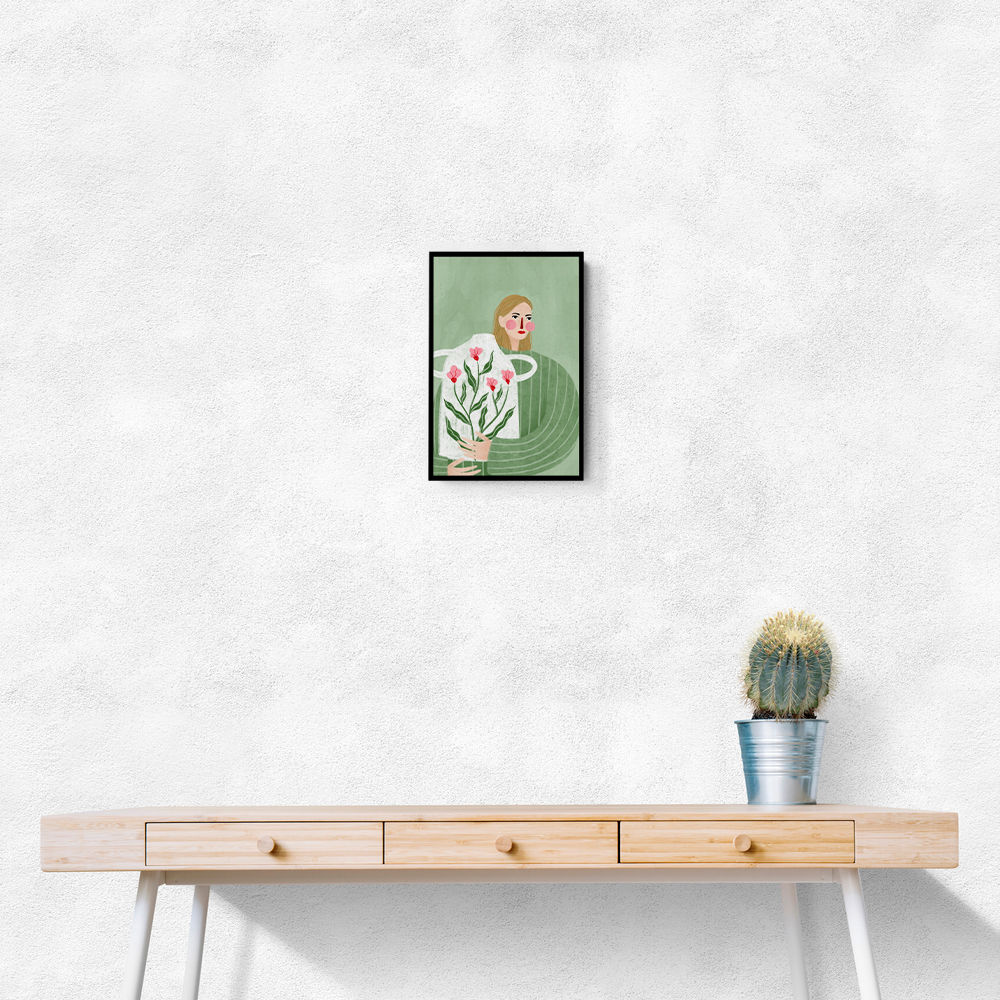 The Woman With Pink Vase
