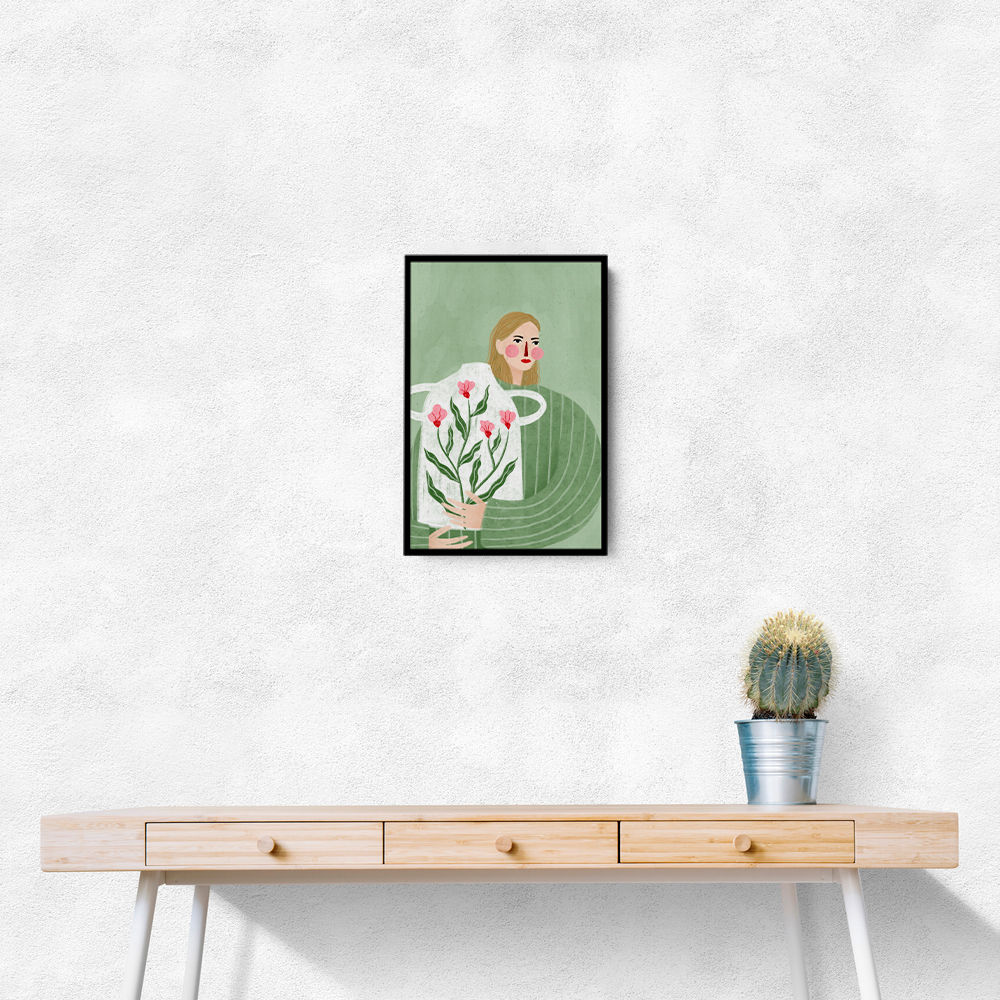 The Woman With Pink Vase