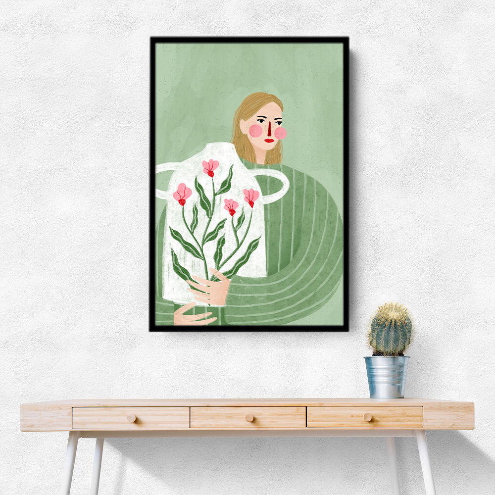 The Woman With Pink Vase