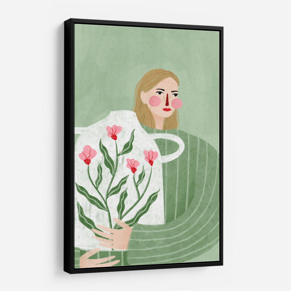 The Woman With Pink Vase