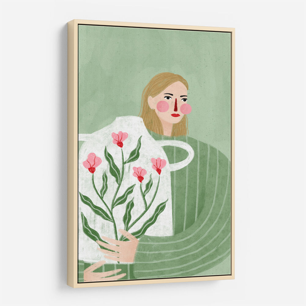 The Woman With Pink Vase