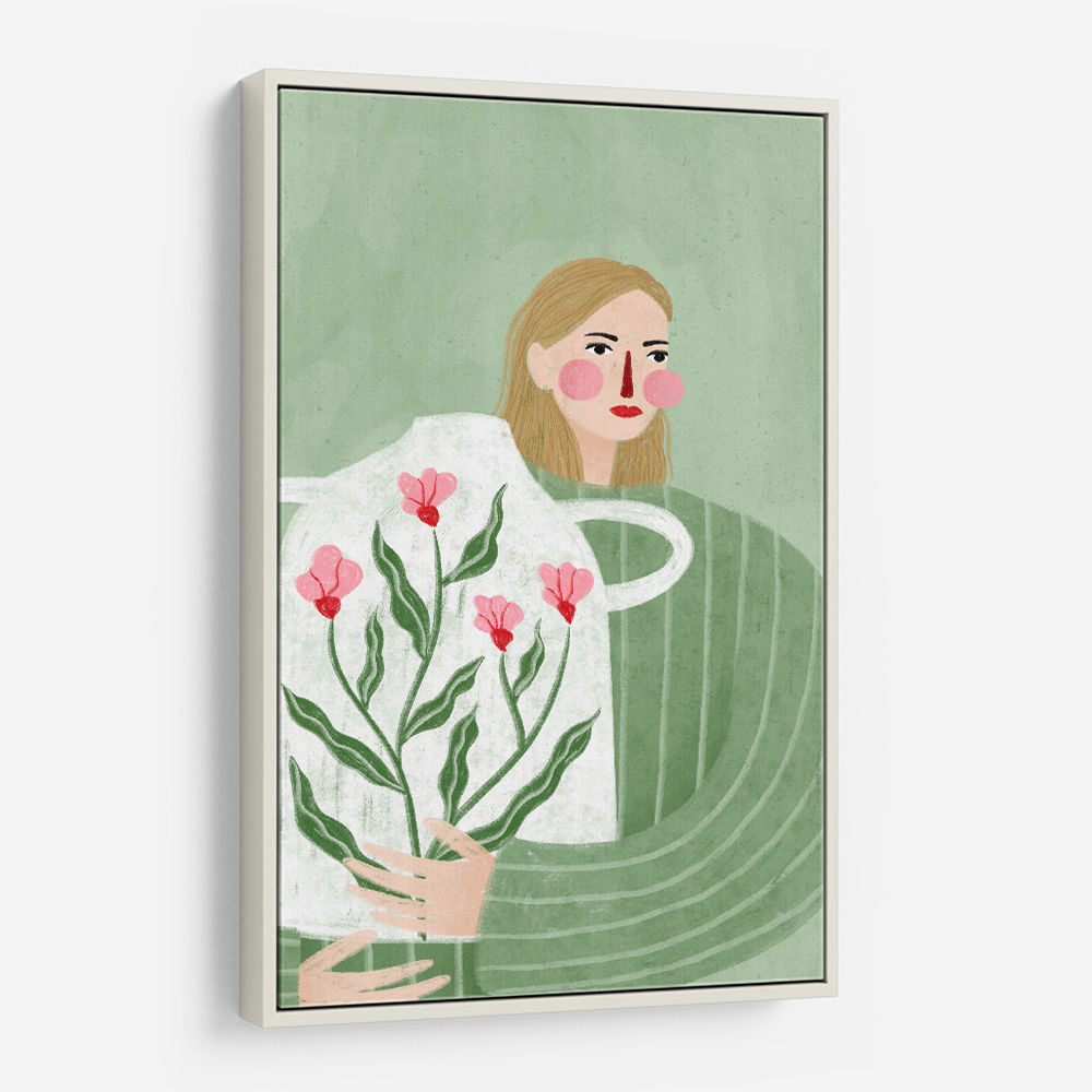 The Woman With Pink Vase