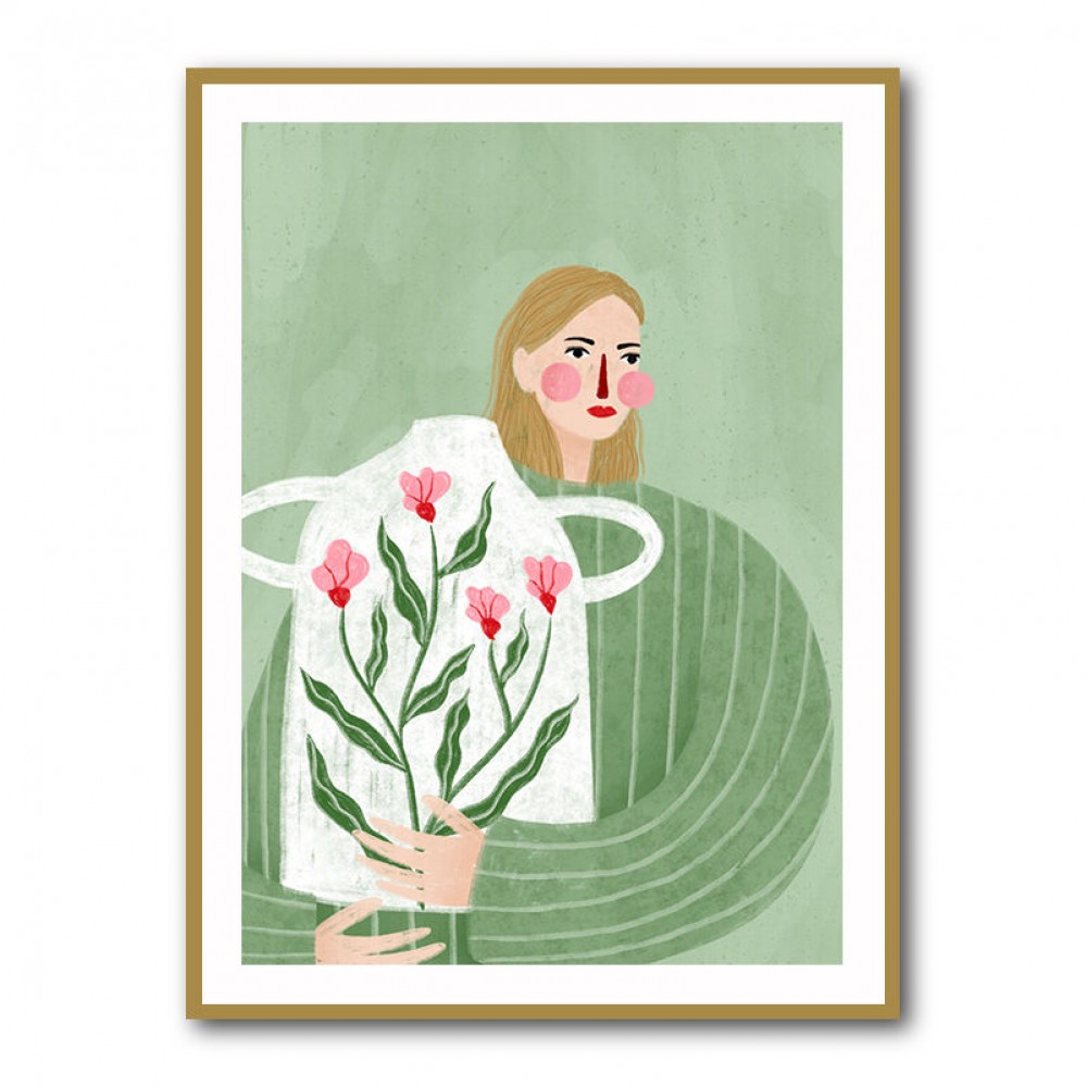 The Woman With Pink Vase