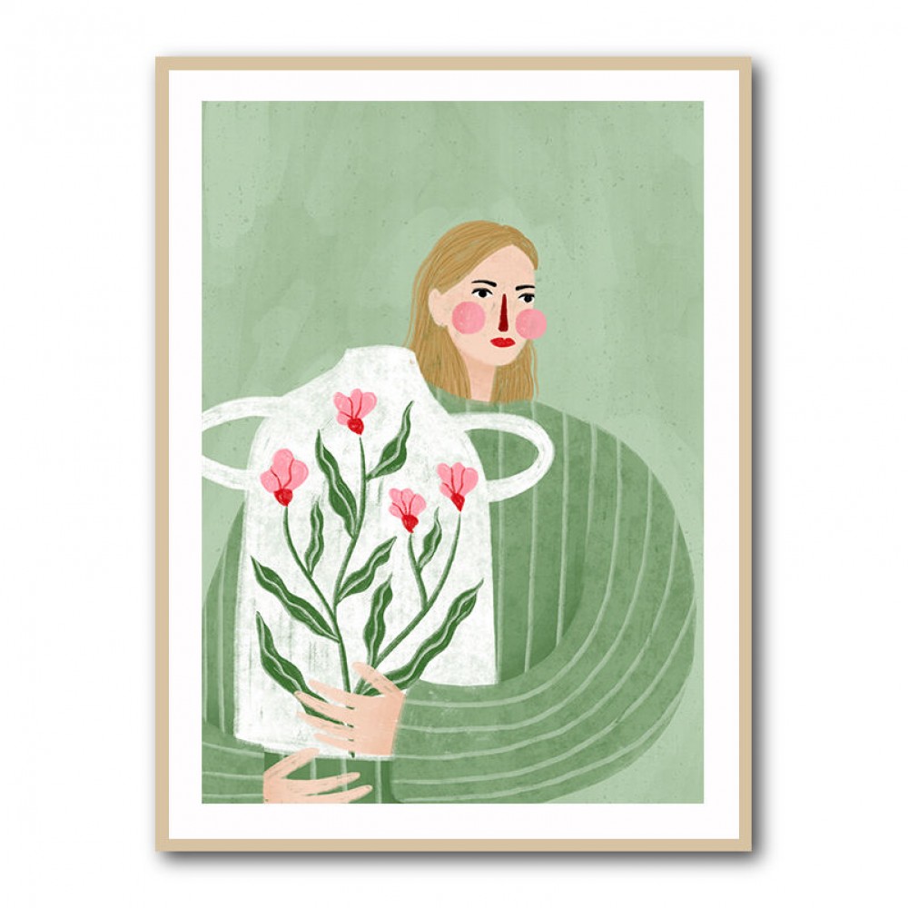 The Woman With Pink Vase