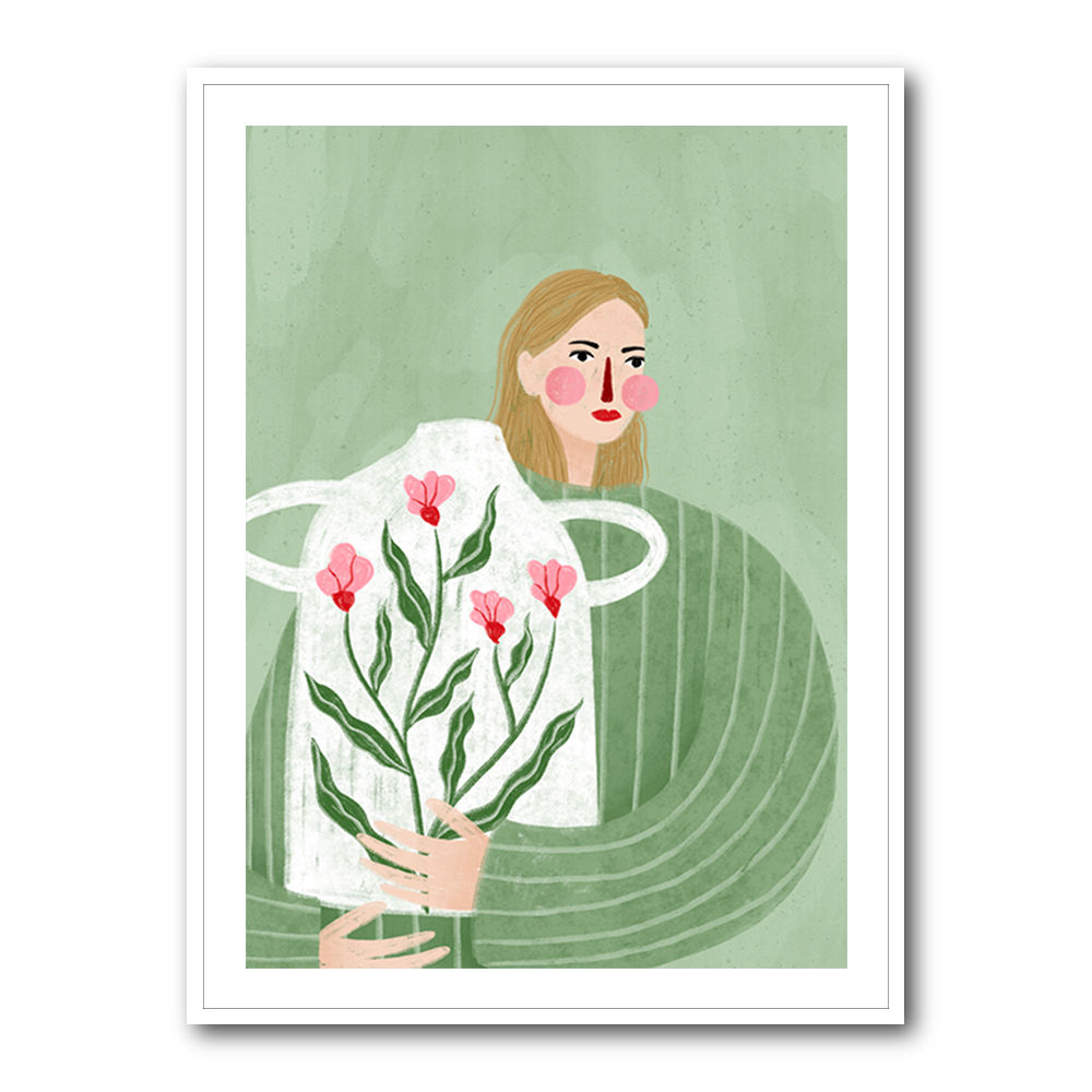 The Woman With Pink Vase