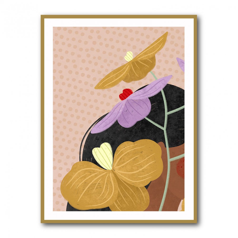 Hidden Behind Yellow Purple Flowers