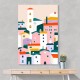 Colorful Village Scene