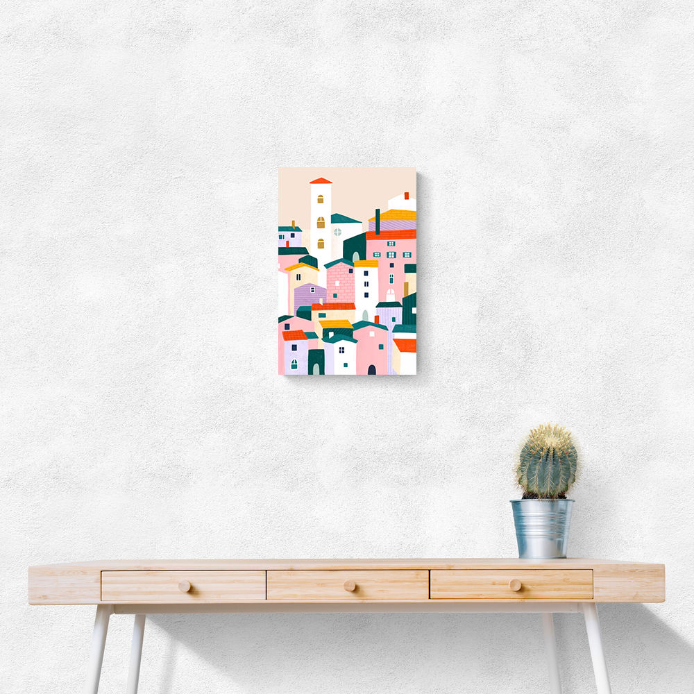 Colorful Village Scene