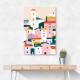 Colorful Village Scene