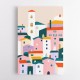 Colorful Village Scene