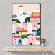 Colorful Village Scene