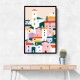 Colorful Village Scene