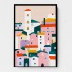 Colorful Village Scene