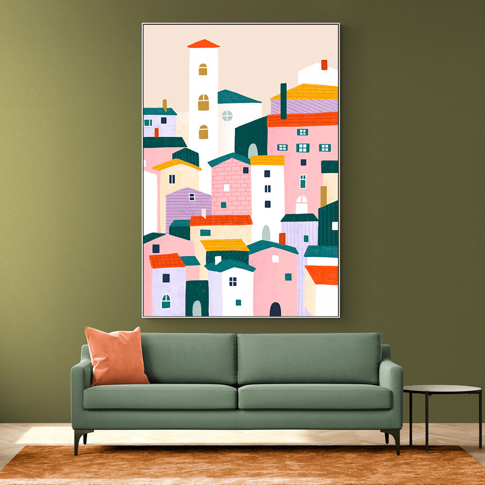 Colorful Village Scene