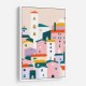 Colorful Village Scene