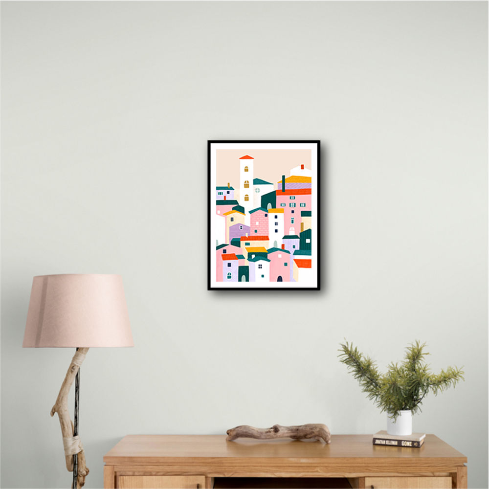 Colorful Village Scene