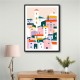 Colorful Village Scene