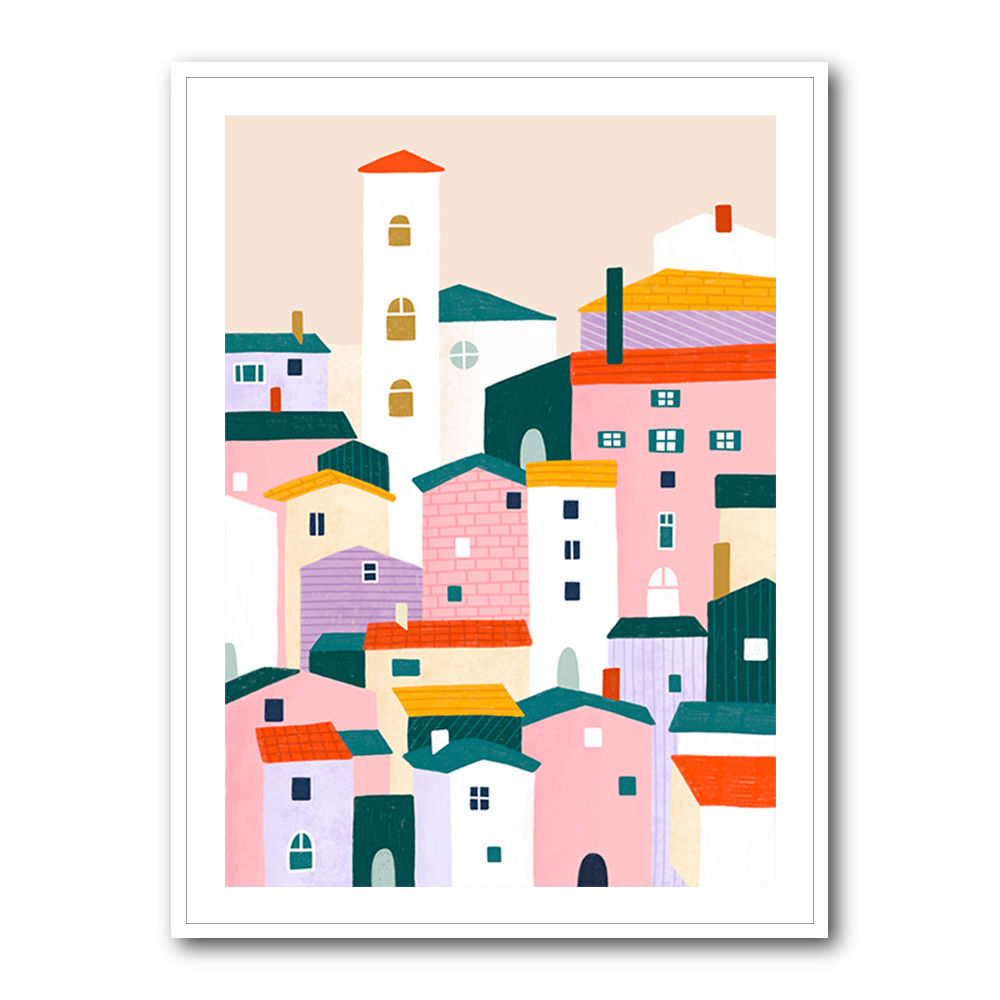 Colorful Village Scene