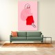 Pink and Red Line Lady