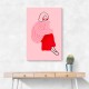 Pink and Red Line Lady