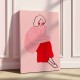 Pink and Red Line Lady