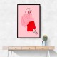 Pink and Red Line Lady