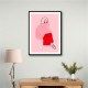Pink and Red Line Lady