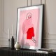 Pink and Red Line Lady
