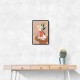 Flower With a Checkered Red Vase